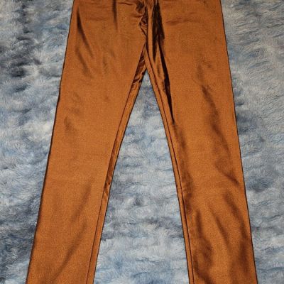 Forever 21 Nylon Spandex Leggings Copper XL, Lycra, Shiny, American Apparel NWOT